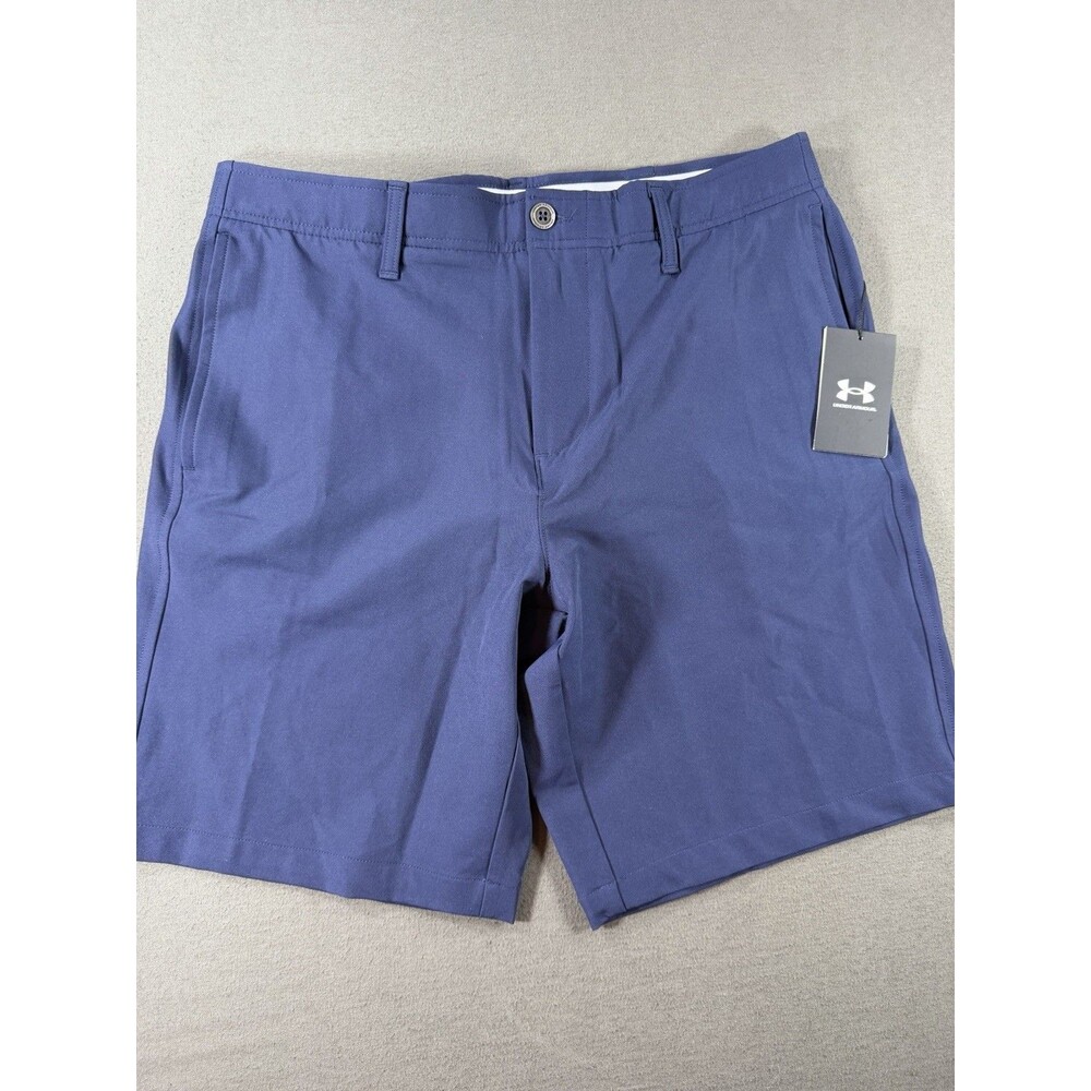 Under Armour Shorts Mens Sz 34 10" Blue Golf Performance Stretch Pockets New